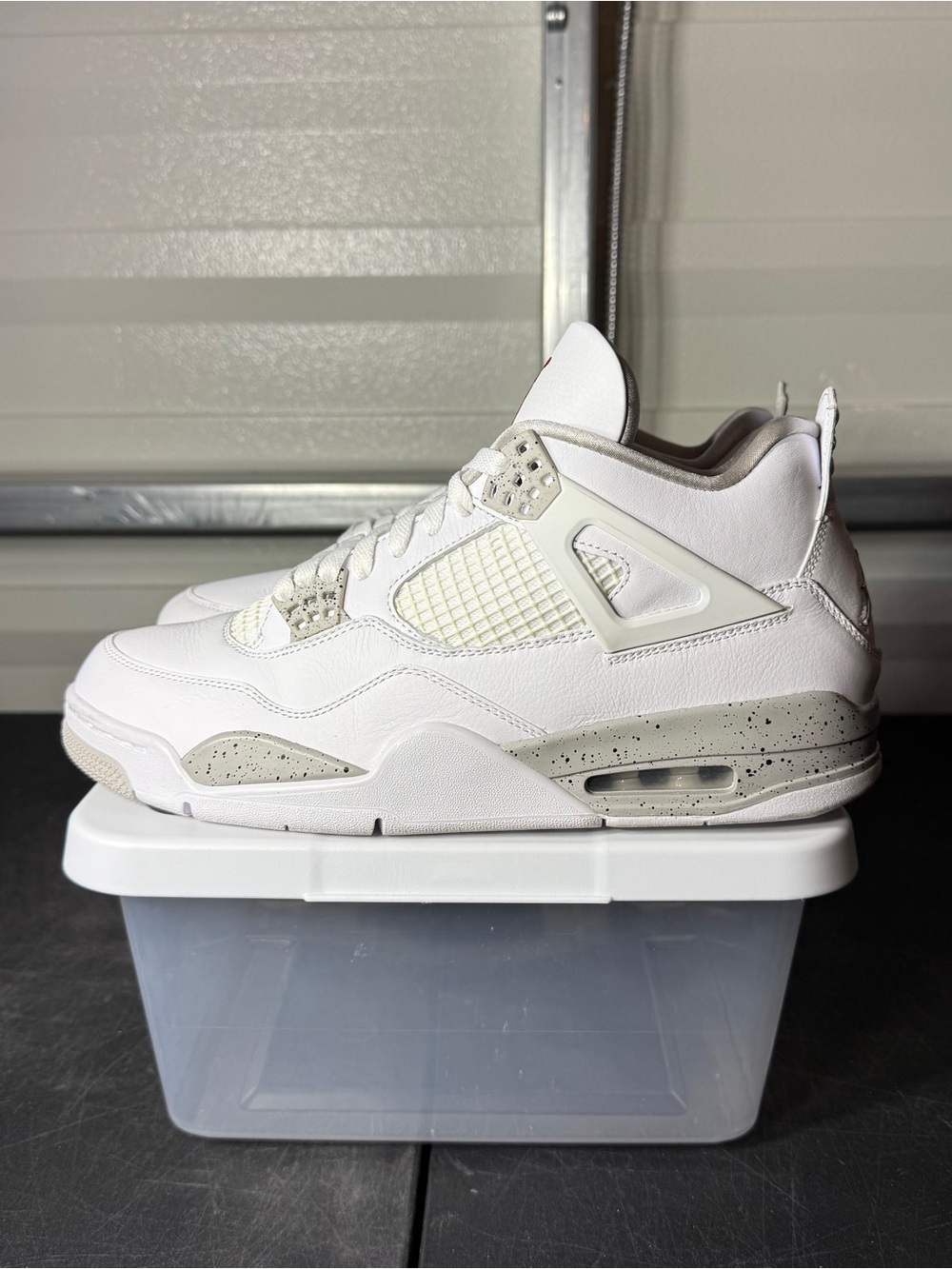 Size 10.5 - Air Jordan 4 Retro White Oreo